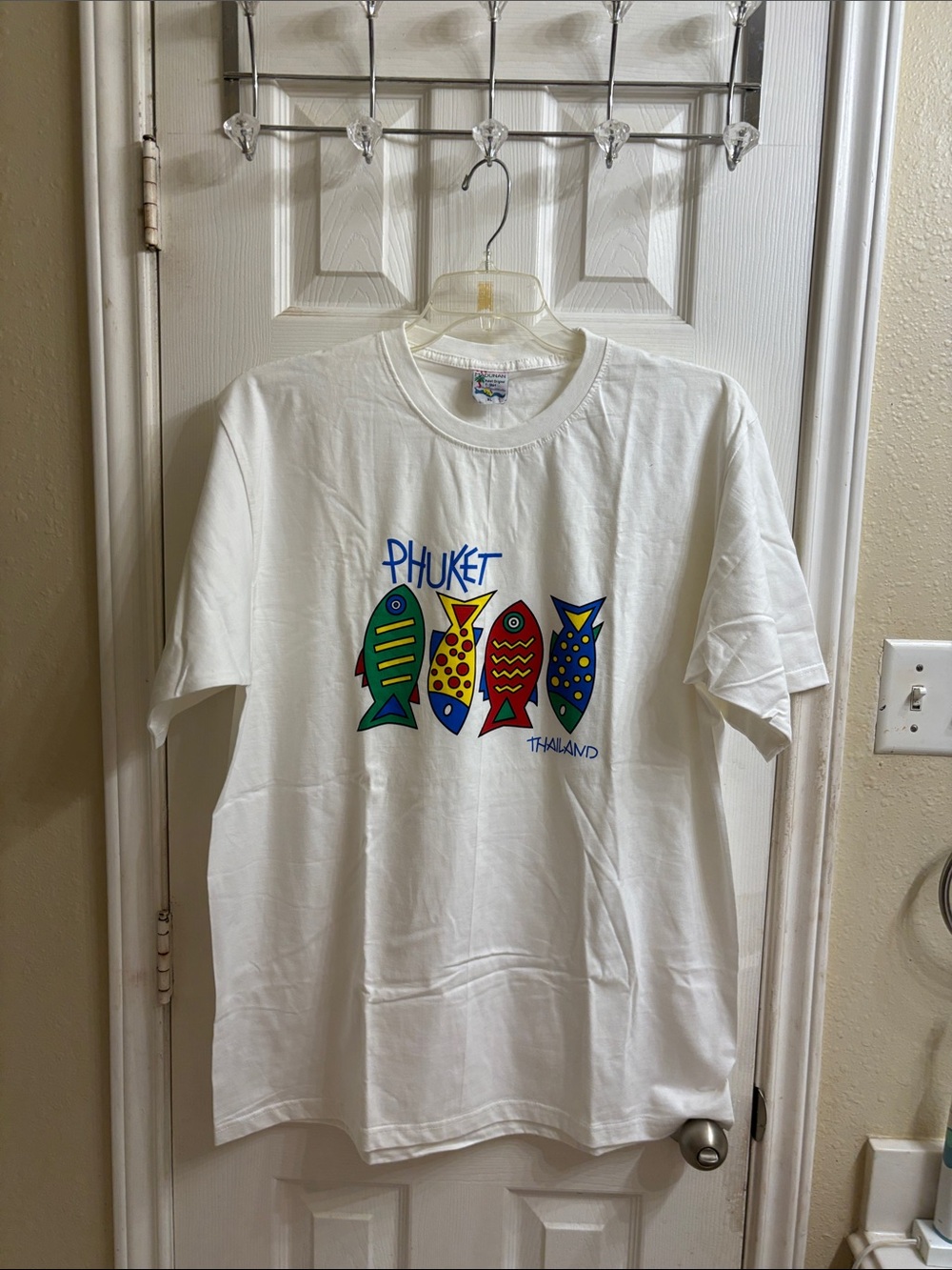 Phuket Thailand Fish Graphic Tee - White. NWOT - 100% cotton